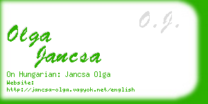 olga jancsa business card